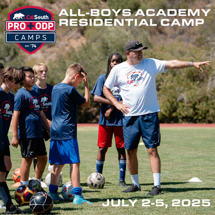 Cal South Pro+ ODP All-Boys Academy Residential Camp | July 2-July 5, 2025